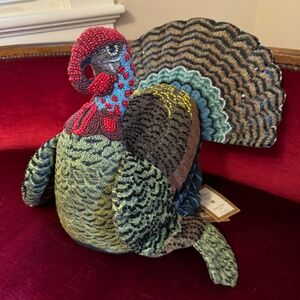 Beaded Turkey Shaped Pillow 2023 Edition by John Derian / Target